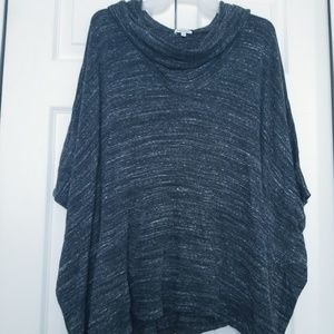 XL Splendid Cowl Neck Sweater Heathered